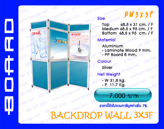 บอร์ดนิทรรศการ รุ่น PW3x3_f